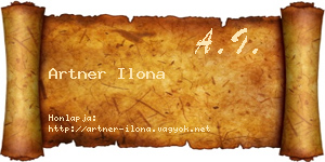 Artner Ilona névjegykártya